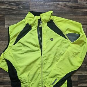 Pearl Izumi Convertible High Viz Cycling Jacket / Vest, Zip Off Sleeves, Large